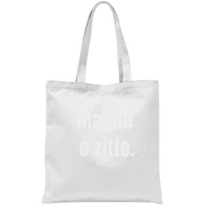 Borsa in cotone "Magne e zitte"