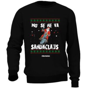 Felpa Unisex di Natale “Mo se ne va Sandaclaus”