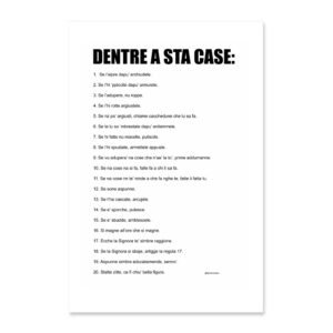 Poster "Li regule di sta case" - 30x45