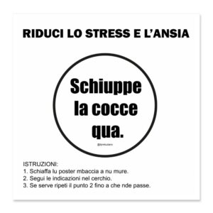 Poster "Riduci lo stress" - 60x60