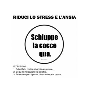 Poster "Riduci lo stress" - 20x20 con telaio