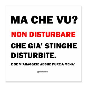 Poster "Ma che vu? Non disturbare" - 30x30
