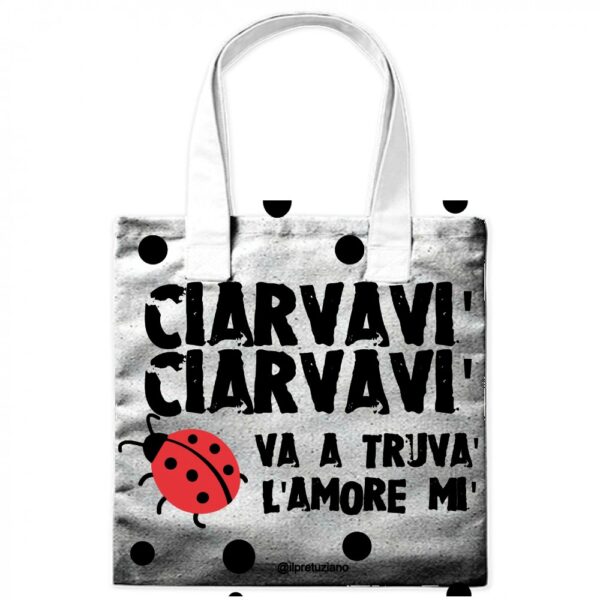 Borsa in cotone "Ciarvavi'"